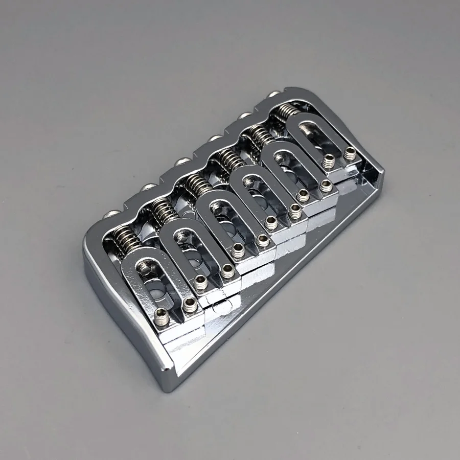 Six-String Multi-Scale Guitar Bridge Chrome Finish 5 Six-String Multi-Scale Guitar Bridge Chrome Finish - Image 5