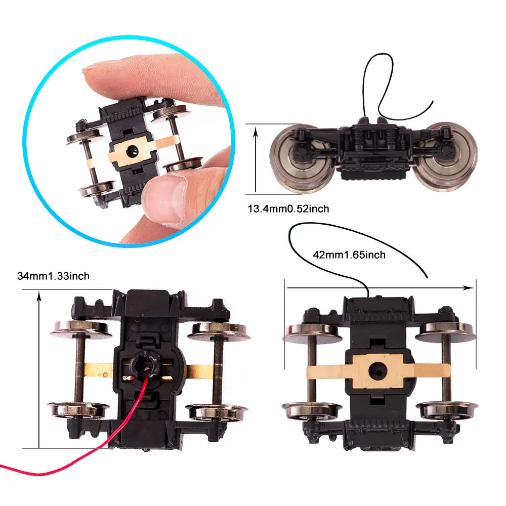 HO Scale Railway Bogie Assembly for Model Trains 2 HO Scale Railway Bogie Assembly for Model Trains - Image 2
