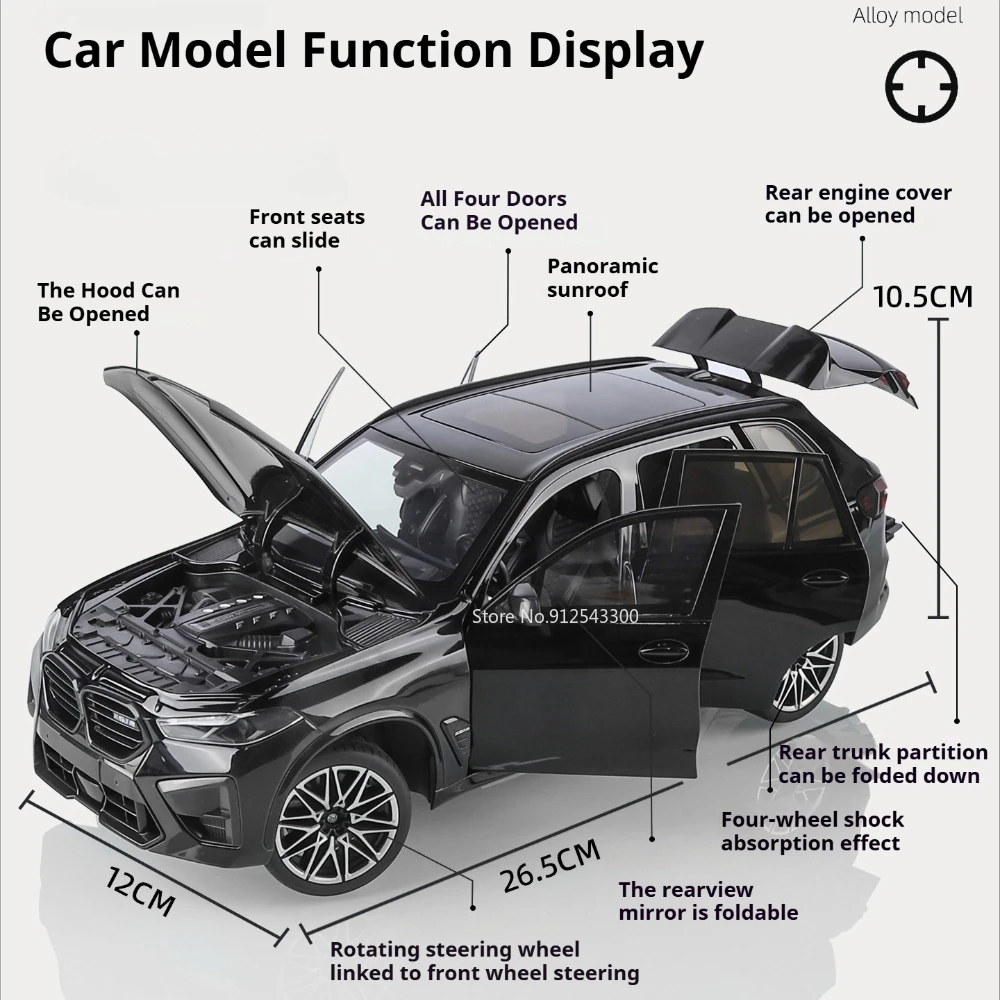 BMW X5M 1:18 Scale Die-Cast Model 2 BMW X5M 1:18 Scale Die-Cast Model - Image 2