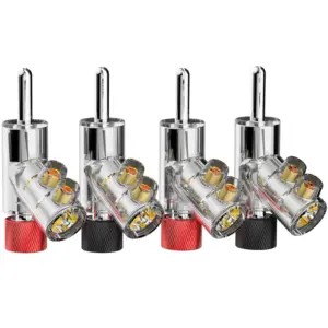 45-Degree Rhodium Banana Plugs - Set of 4 13 Sad04456d93bb4c2287eb1131699b06411