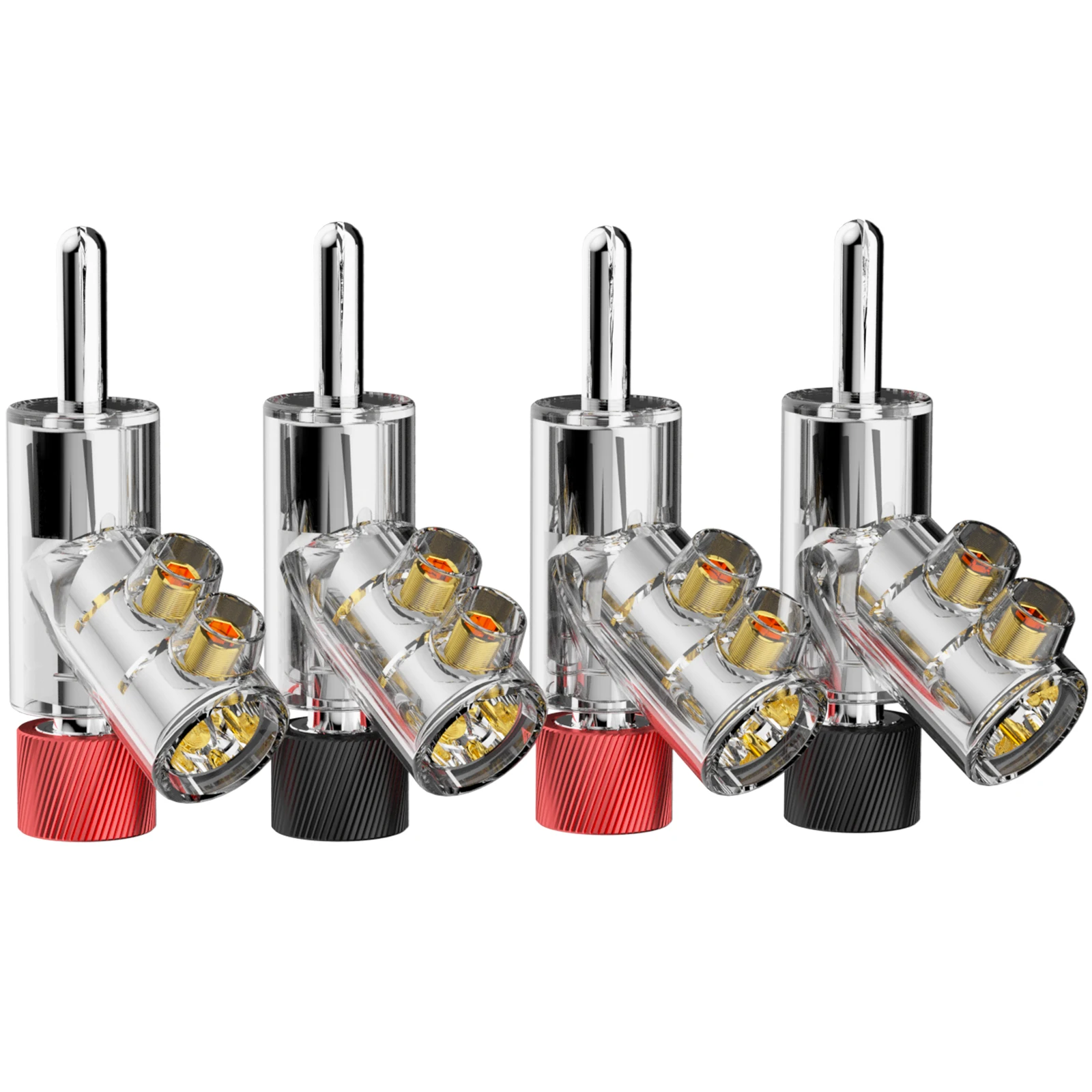 45-Degree Rhodium Banana Plugs - Set of 4 7 45-Degree Rhodium Banana Plugs - Set of 4 - Image 7