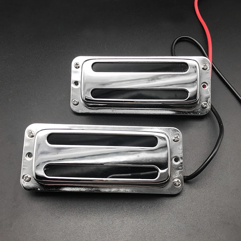 Silver Double Coil Pickup for Electric Guitar 5 Silver Double Coil Pickup for Electric Guitar - Image 5
