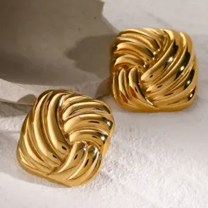 Bold Gold Stainless Steel Geometric Earrings 7 Sad075dbfb9334c679bfd31faeda3a6cb2