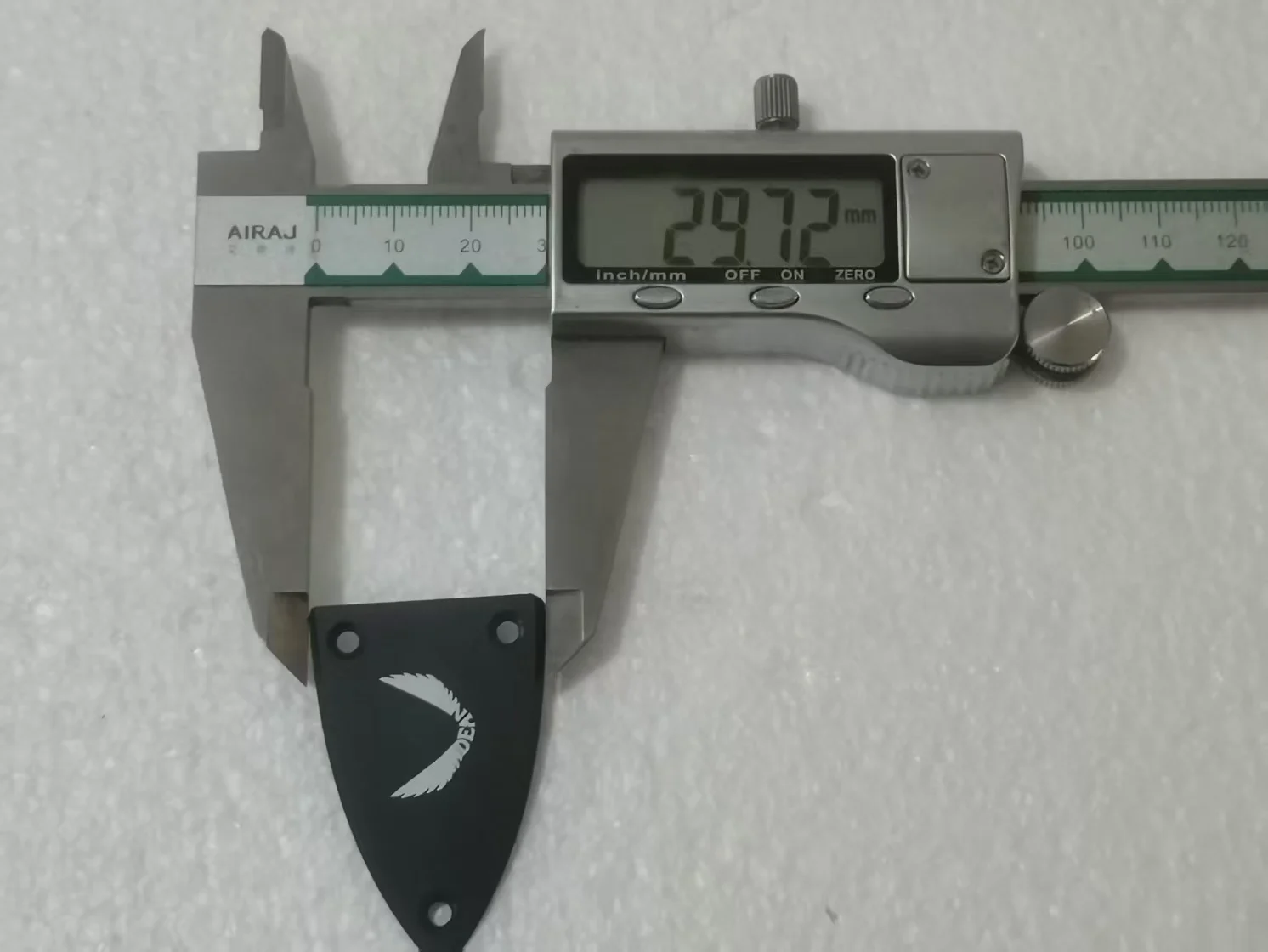 Black Triangular Guitar Truss Rod Cover with Feather Design 5 Black Triangular Guitar Truss Rod Cover with Feather Design - Image 5