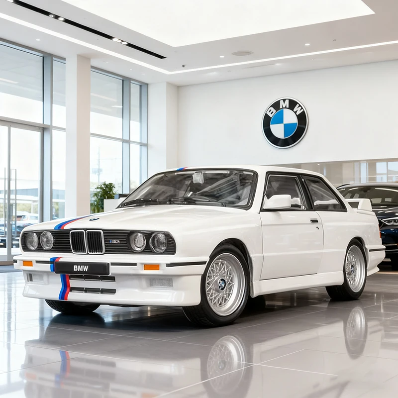 BMW M3 E30 1:24 Diecast Model in Red 2 BMW M3 E30 1:24 Diecast Model in Red - Image 2