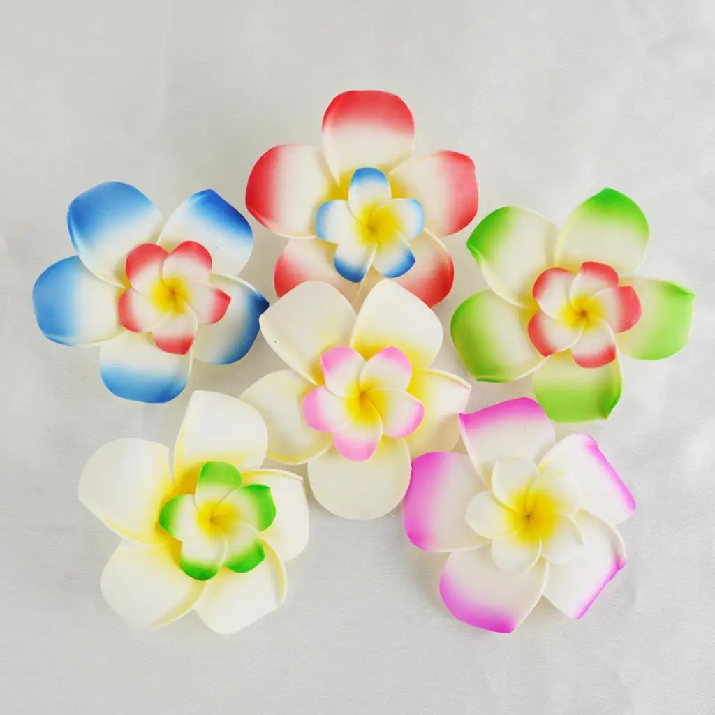 Vibrant Foam Artificial Plumeria Flowers Set 4 Vibrant Foam Artificial Plumeria Flowers Set - Image 4