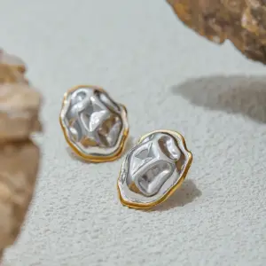 Stainless Steel Oval Sculptural Earrings 11 Sad7bf8632ed54333b431ed5a5c3126f4j