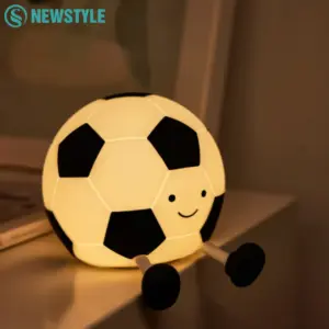 Soccer Ball Silicone Night Light with Adjustable Brightness