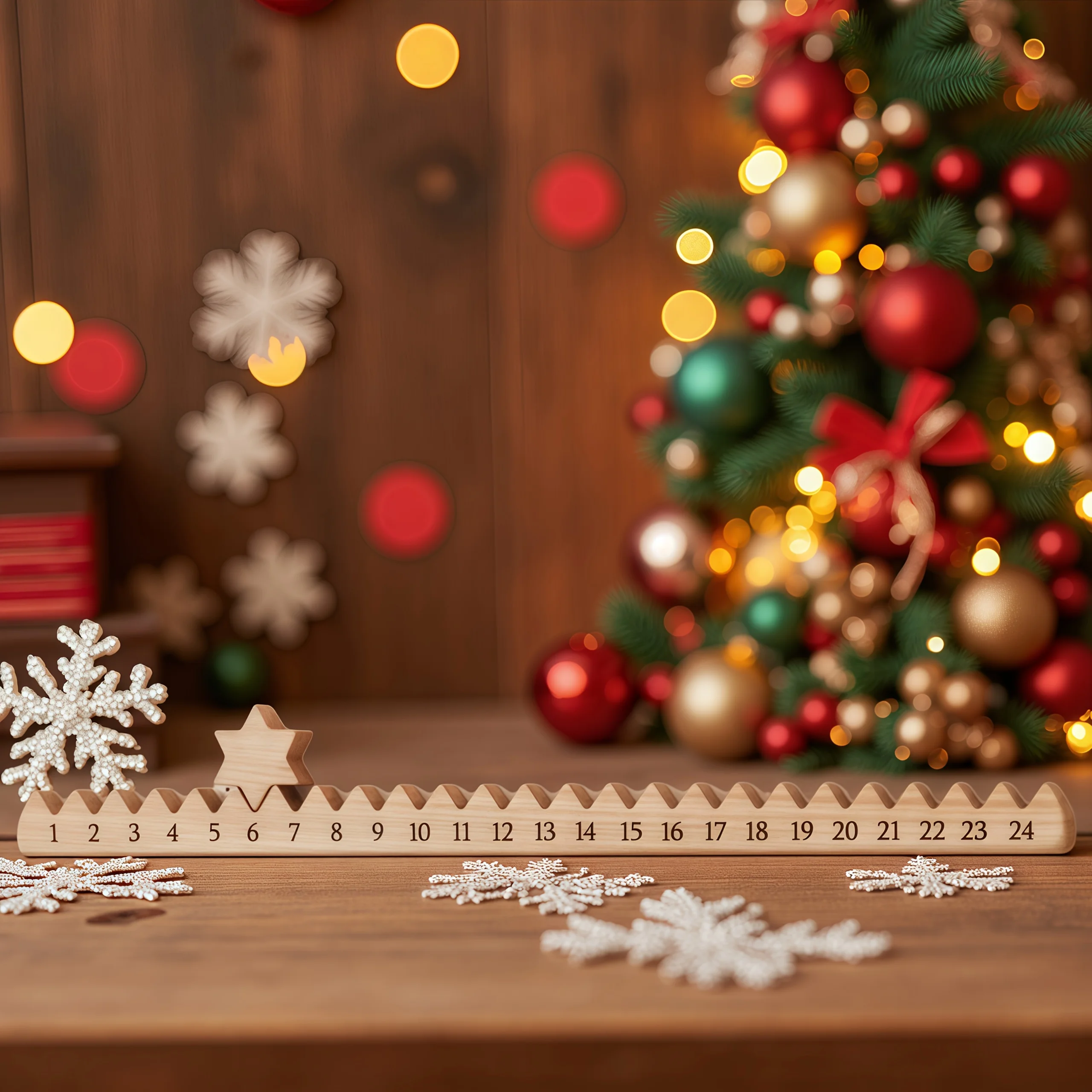 Rustic Wooden Christmas Countdown Calendar 3 Rustic Wooden Christmas Countdown Calendar - Image 3