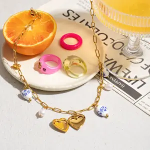 Elegant Stainless Steel Heart Necklace Set 10 Sad9dbad4add74cce872c6a7276b1370da