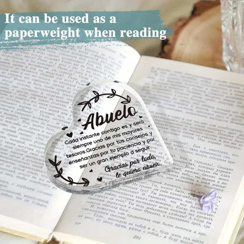 Heart-Shaped Acrylic Gift Plaque for Grandfathers 4 Heart-Shaped Acrylic Gift Plaque for Grandfathers - Image 4