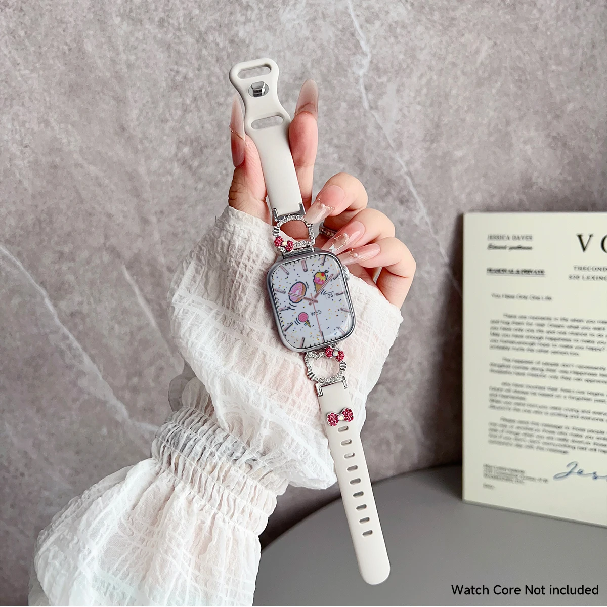 Girls Silicone Strap for Apple Watch Series 5-10 9 Girls Silicone Strap for Apple Watch Series 5-10 - Image 9