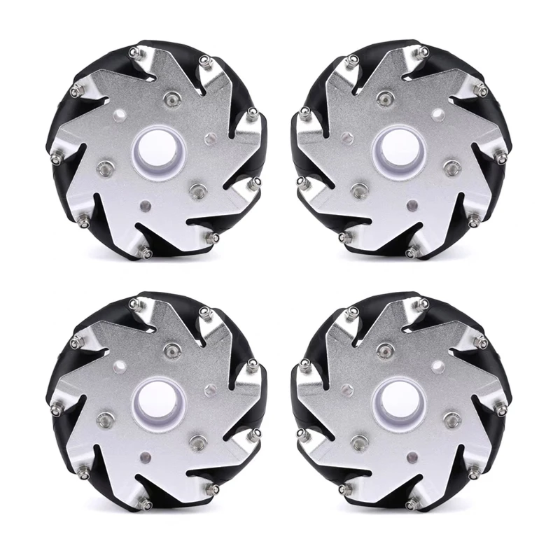 Omnidirectional Robot Wheel Set with Aluminum Hubs 6 Omnidirectional Robot Wheel Set with Aluminum Hubs - Image 6