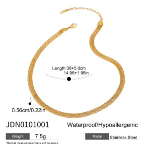 Stainless Steel Gold Mesh Necklace for Women 13 Sae2629f513a24f498d1da98597cf213dM