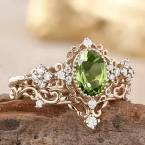 Elegant Gold-Inlaid Women's Vintage Ring 7 Sae343bb5d0b14bd39beebb9adde76e01t