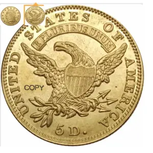 Vintage 1829 US Five Capped Bust Gold Replica 3 Sae368425cfb4440eb5d70aabb12b358dq