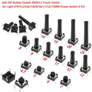 Micro DIP Button Switch Set for Electronics