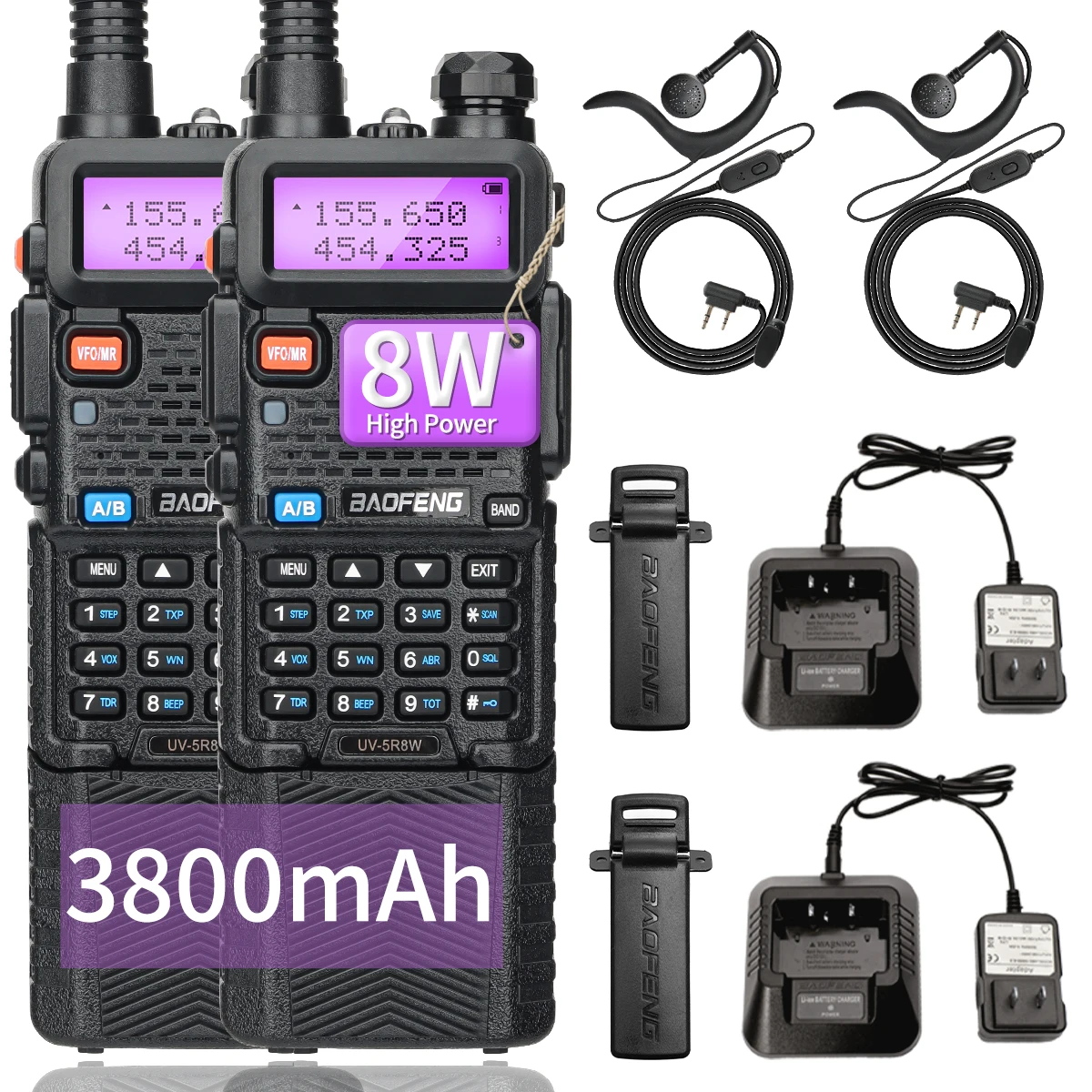 BaoFeng UV-5R 8W Dual-Band Walkie Talkie 9 BaoFeng UV-5R 8W Dual-Band Walkie Talkie - Image 9