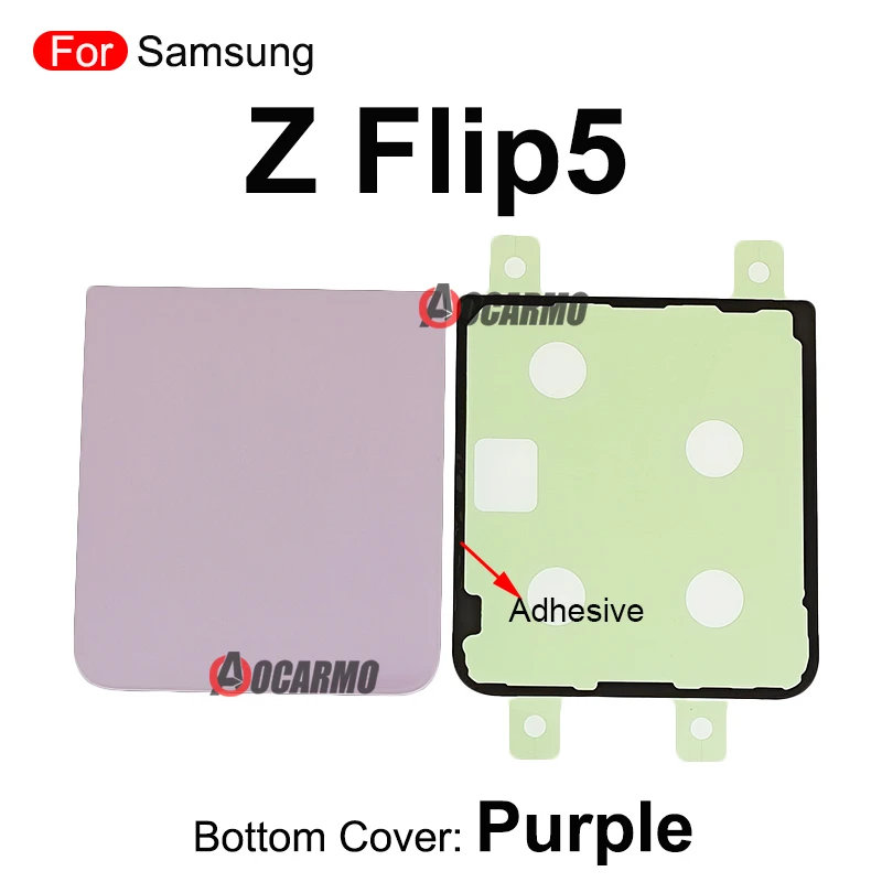 Samsung Galaxy Z Flip 5 Rear Panel Set Black, Green, Purple, White 4 Samsung Galaxy Z Flip 5 Rear Panel Set Black, Green, Purple, White - Image 4