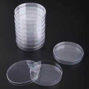 Set of 10 90mm Glass-Like Plastic Petri Dishes 10 Saecc76a4315b4db69eee0dfa4f58adb5R