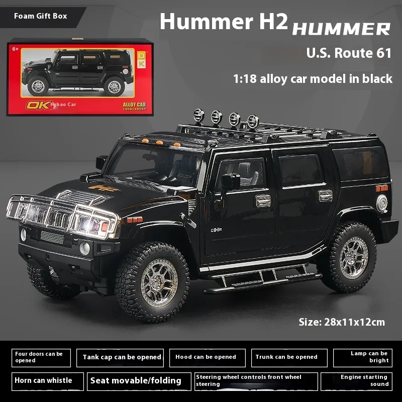 Yellow Hummer H2 Diecast Model 1:18 Scale 9 Yellow Hummer H2 Diecast Model 1:18 Scale - Image 9