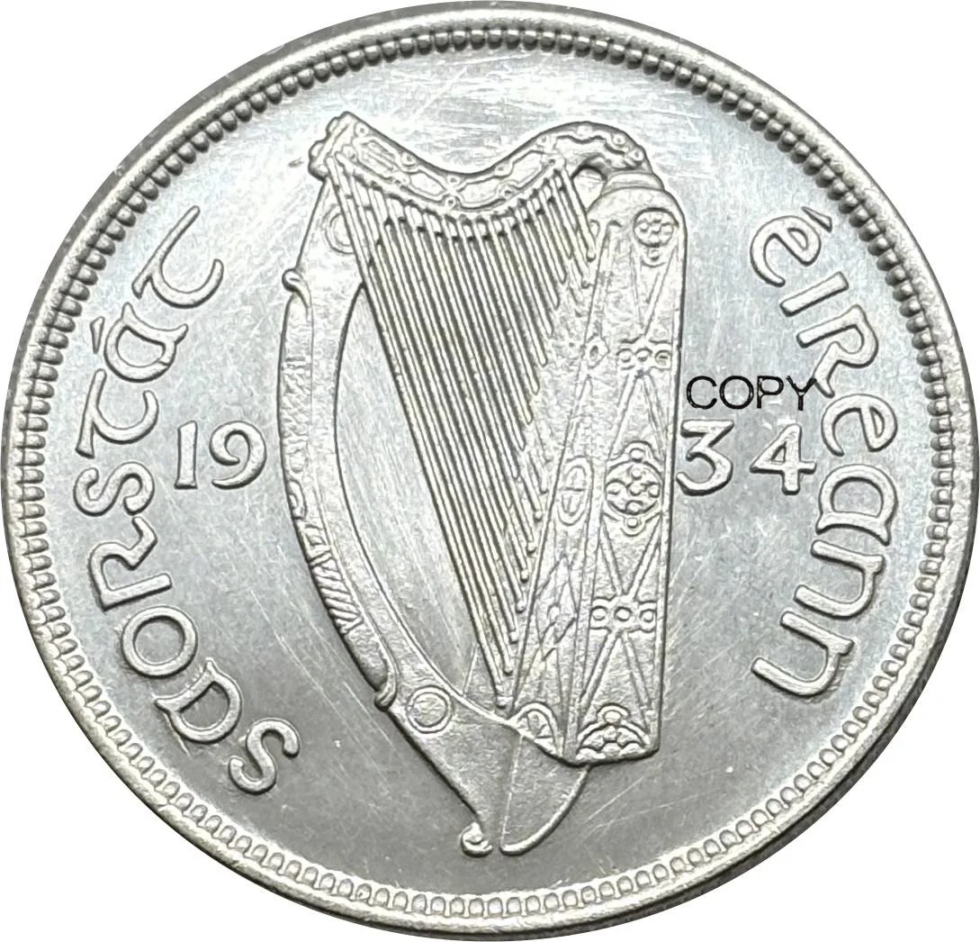 Irish 1934 Half Crown Replica Coin 2 Irish 1934 Half Crown Replica Coin - Image 2