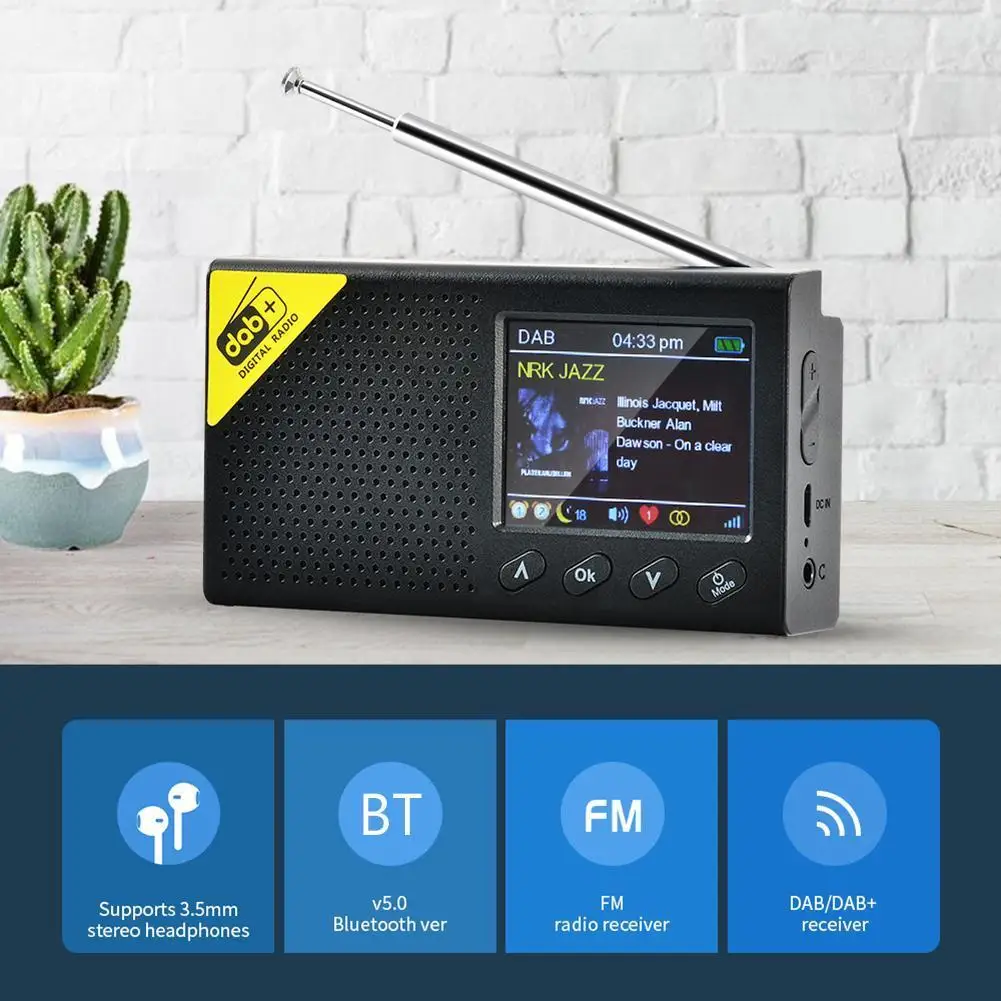 Black Digital Radio Receiver with Bluetooth 2 Black Digital Radio Receiver with Bluetooth - Image 2