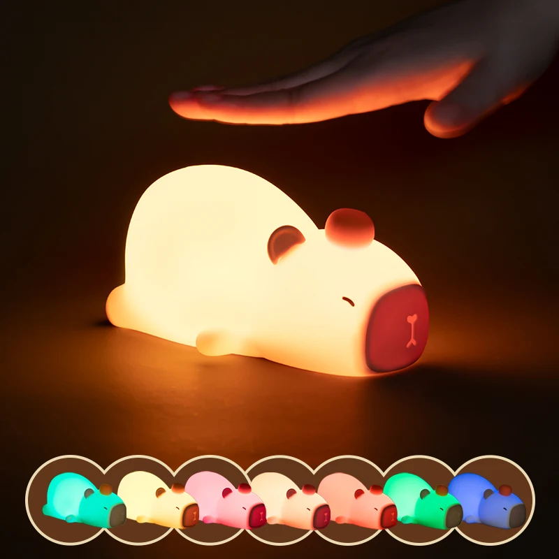Cute Capybara Night Light with Rechargeable Battery 2 Cute Capybara Night Light with Rechargeable Battery - Image 2