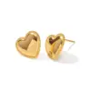 Gold Stainless Steel Heart Earrings