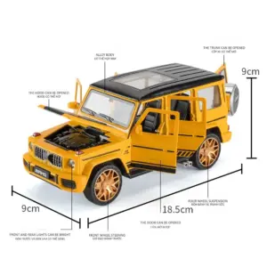Vibrant Yellow 1:32 Mercedes-Benz G63 Diecast Model 10 Saf2b8829809a46eca5fa2241259c5aaa3