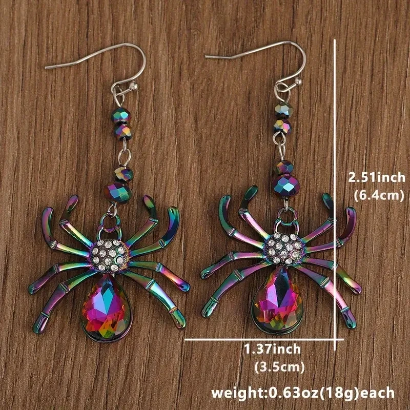 Colorful Spider Dangle Earrings for Women 4 Colorful Spider Dangle Earrings for Women - Image 4