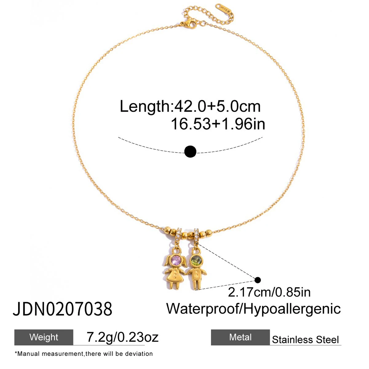 Stainless Steel Geometric Gold Pendant Necklace 7 Stainless Steel Geometric Gold Pendant Necklace - Image 7