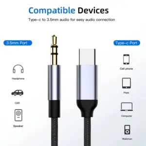 USB-C to 3.5mm Audio Adapter with Gold-Plated Jack 12 Saf3507dc75ac4890b1b080cccedb2affS
