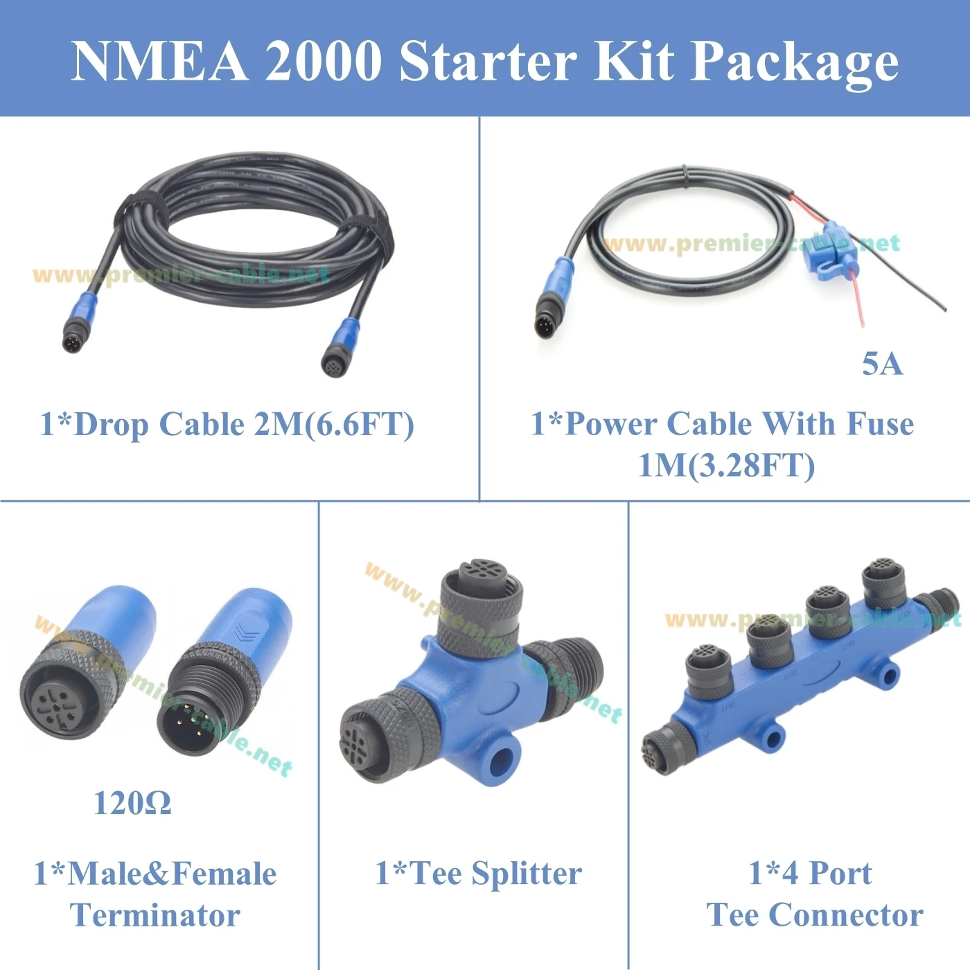 Marine NMEA 2000 Starter Kit with Waterproof Connectors 2 Marine NMEA 2000 Starter Kit with Waterproof Connectors - Image 2