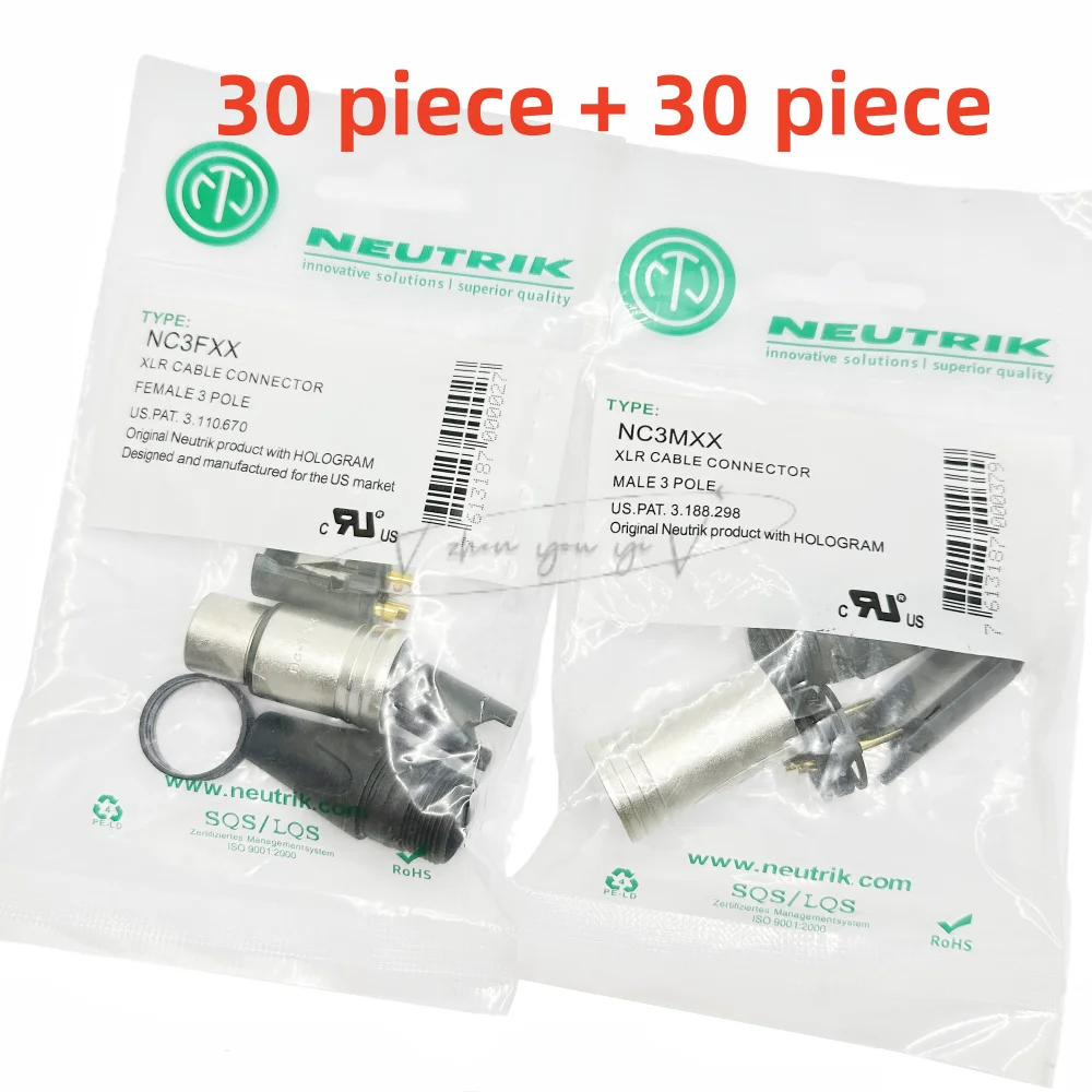 Set of 60 Gold XLR Connectors for Audio 2 Set of 60 Gold XLR Connectors for Audio - Image 2