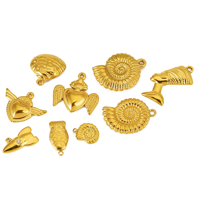 Stainless Steel Jewelry Charms Set for DIY Creations 2 Stainless Steel Jewelry Charms Set for DIY Creations - Image 2