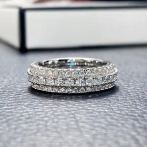 Sterling Silver and Zircon Wedding Band for Women 13 Safe94c75ce2e4df39dbd5cac5b48102bh