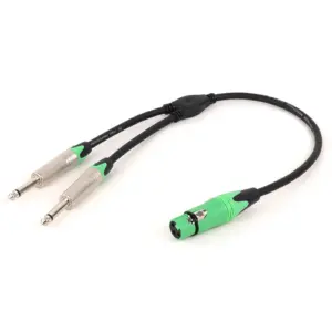 Multi-Colored XLR to Dual 6.35 Splitter Cable 17 Saff7d31baa3d4a89ba821bce2d8770f2c