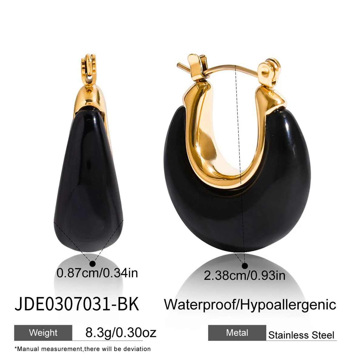 Vintage Stainless Steel U-Shaped Earrings 9 Vintage Stainless Steel U-Shaped Earrings - Image 9