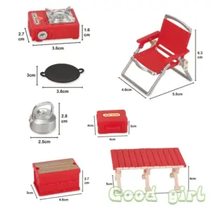 Miniature Camping Set for Dollhouses
