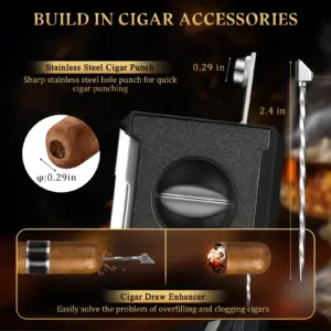 Premium Stainless Steel 4-in-1 Cigar Cutter 14 Sb045b4fe50dc4bb5a256227f440d13de6