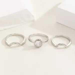 Elegant Silver and Gold Fashion Ring Set 6 Sb0615ed18b5d468394ce4a3fb2db8216b
