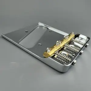 Left-Hand Chrome Vintage Guitar Bridge for Tele-style 6 Sb078db363e674041959f6af7646c19ba3