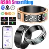 Stainless Steel Smart Ring with LED Display