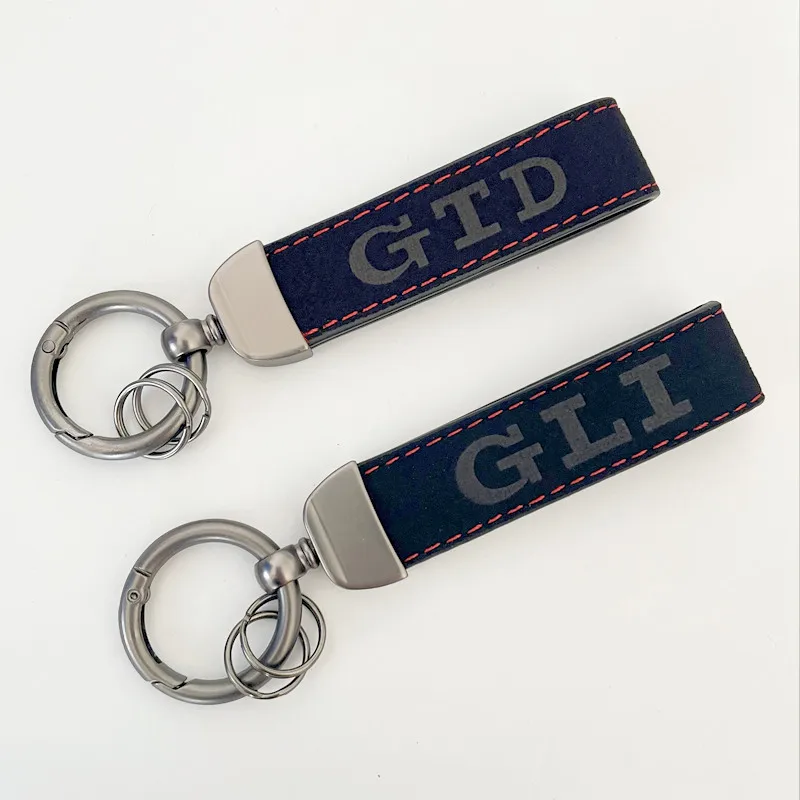 VW Leather Keychain with Model Badge 4 VW Leather Keychain with Model Badge - Image 4