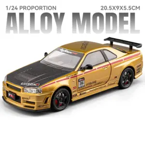 1:24 Nissan GTR R34 Skyline Diecast Model 18 Sb15203f2e5eb46cf8fab56130c30de3cp