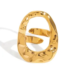 Stainless Steel Gold Skeleton Ring 20mm