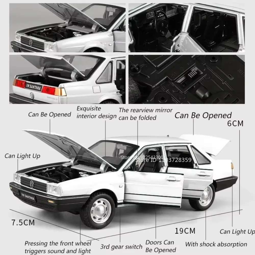 Premium 1:24 Scale Diecast Volkswagen Santana W140 Model 2 Premium 1:24 Scale Diecast Volkswagen Santana W140 Model - Image 2