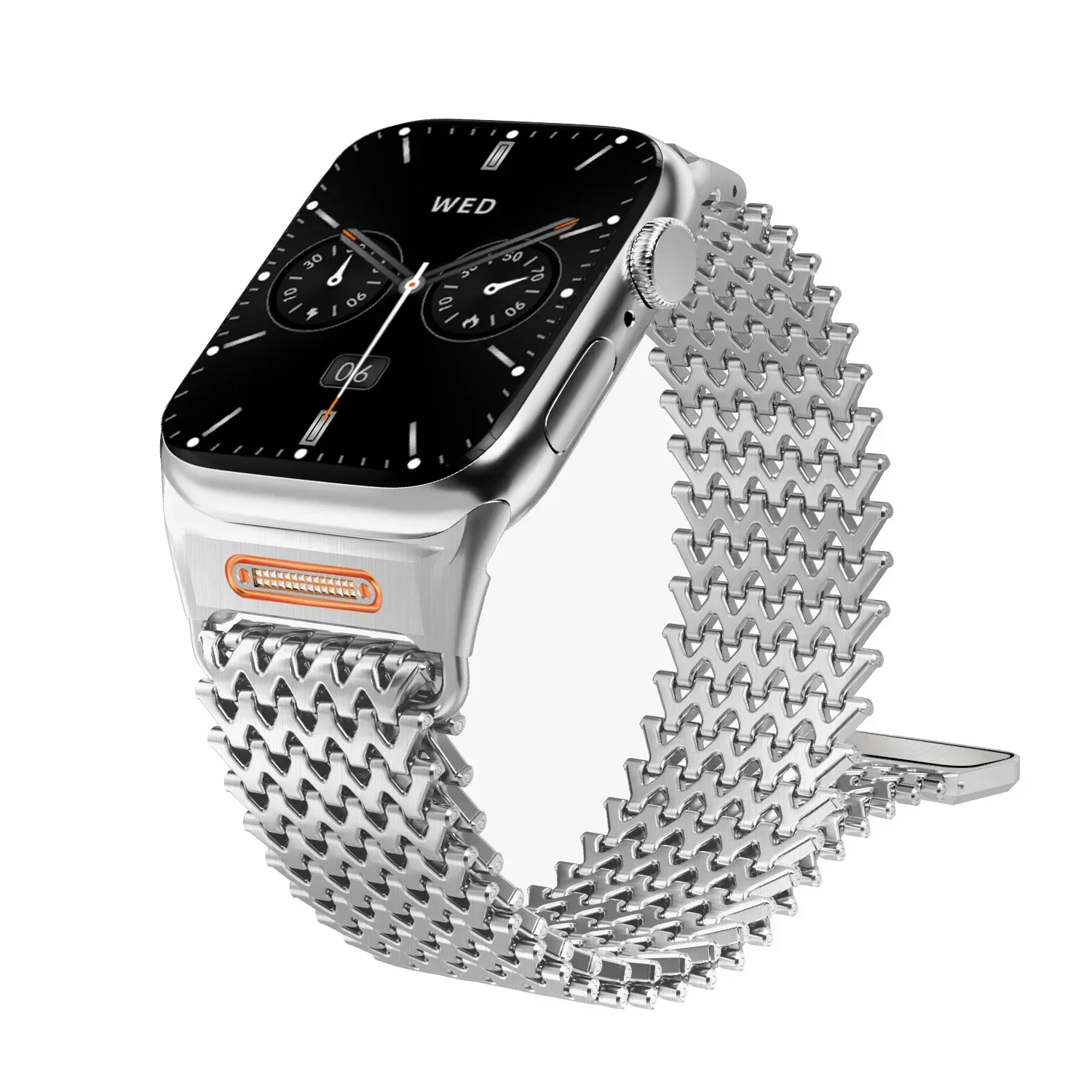 Stainless Steel Apple Watch Strap for Series 3-8 9 Stainless Steel Apple Watch Strap for Series 3-8 - Image 9