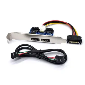 Blue SATA Expansion Card with eSATA & USB 2.0 10 Sb17844bab1ce410ab3e8d1cbc73be68be